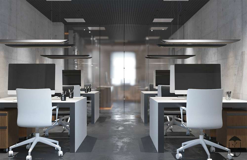 惠濟區(qū)貿易公司辦公室裝修設計效果圖