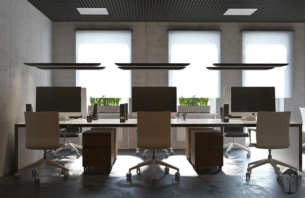 惠濟區(qū)貿易公司辦公室裝修設計效果圖