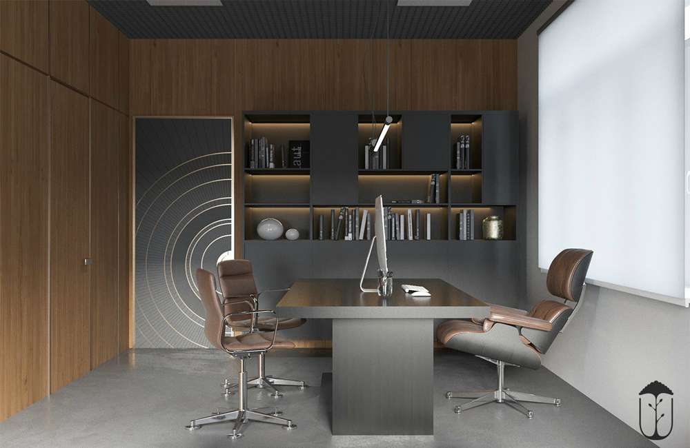 惠濟區(qū)貿易公司辦公室裝修設計效果圖