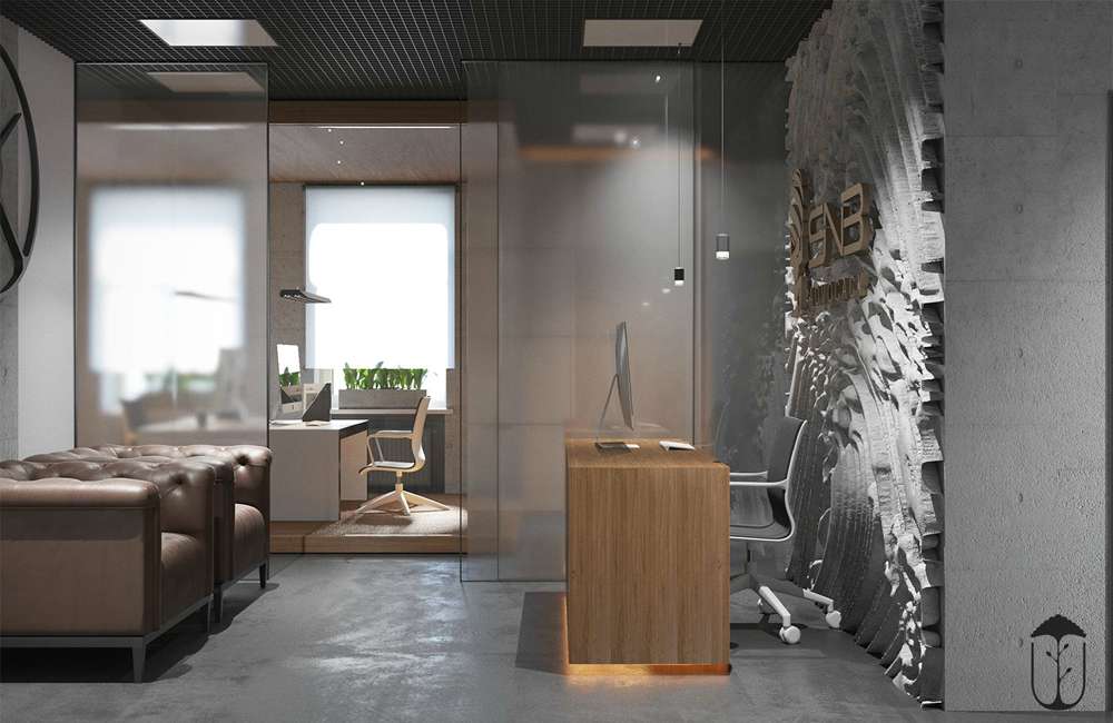 惠濟區(qū)貿易公司辦公室裝修設計效果圖
