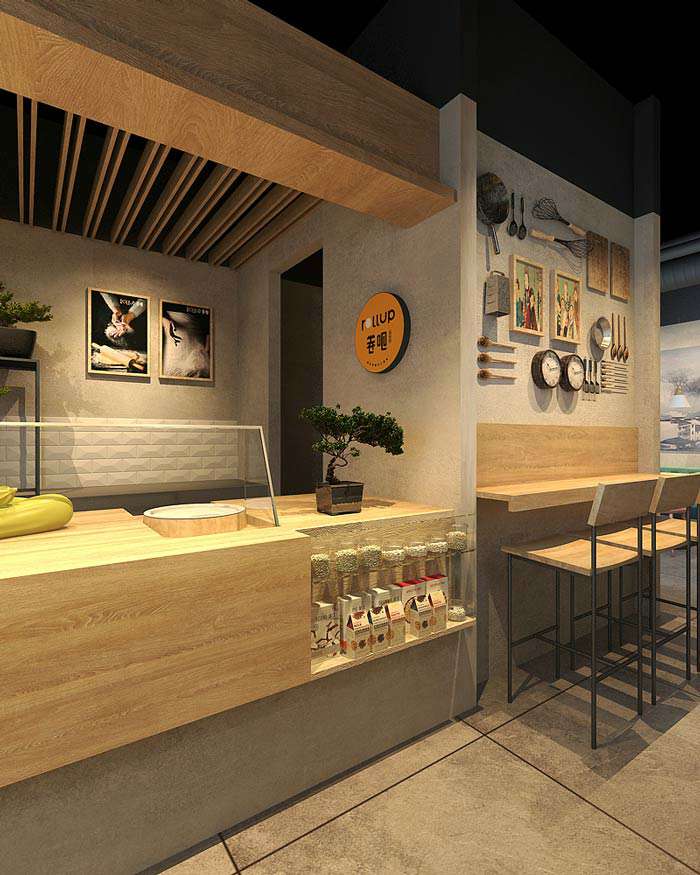 飲品小吃店裝修設(shè)計效果圖