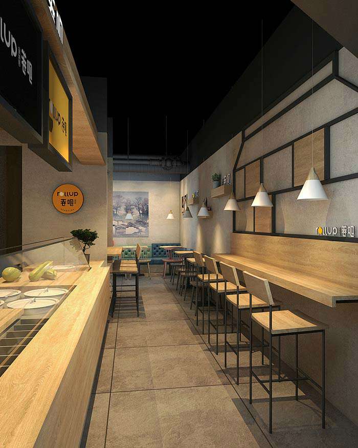 飲品小吃店裝修設(shè)計效果圖