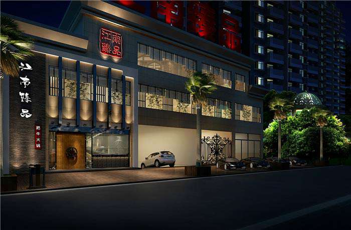 肥牛火鍋店裝修設(shè)計(jì)效果圖