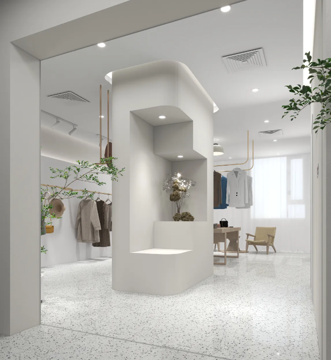 115㎡現(xiàn)代簡約服裝店設(shè)計裝修