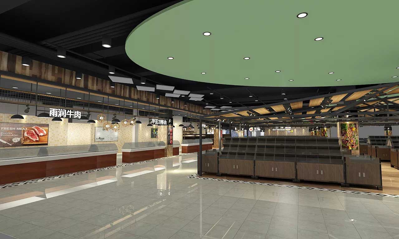 320平米生鮮超市裝修設(shè)計效果圖