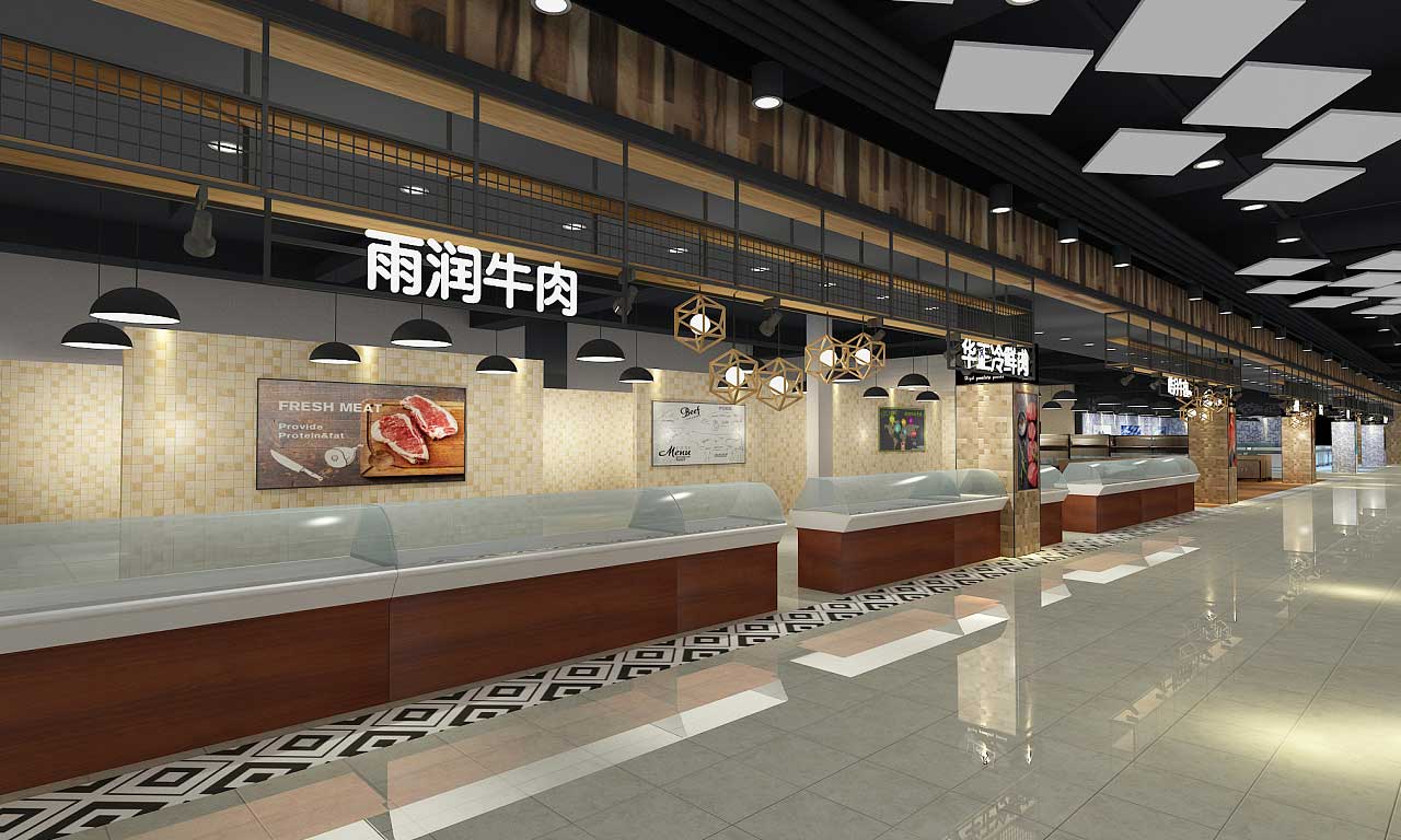 320平米生鮮超市裝修設(shè)計效果圖