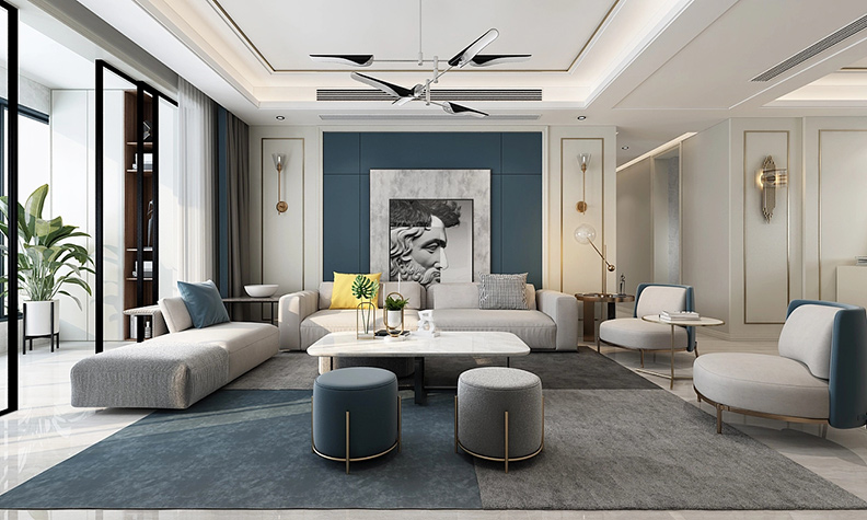 125平米鄭州家裝設(shè)計-永威西郡家裝設(shè)計效果圖