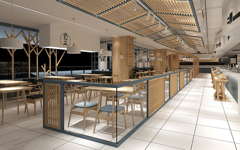 320平米餐飲空間裝修設(shè)計效果圖