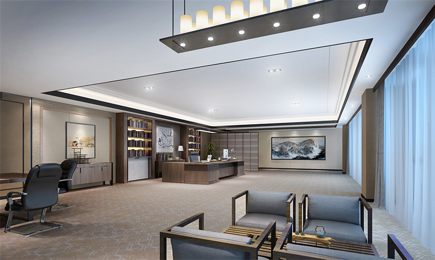 鄭州辦公室設(shè)計600平米裝修效果圖