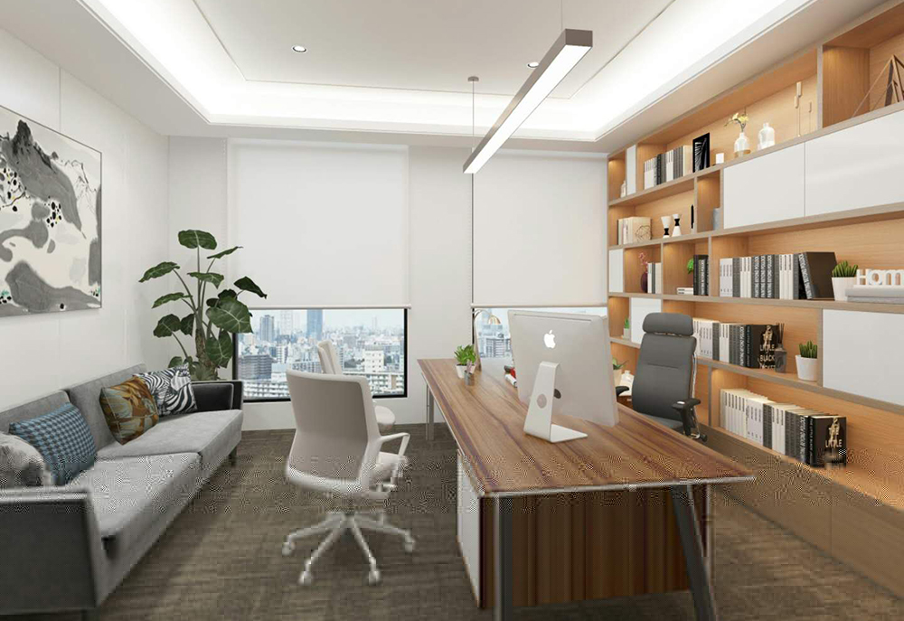 87平米辦公室設(shè)計施工效果圖