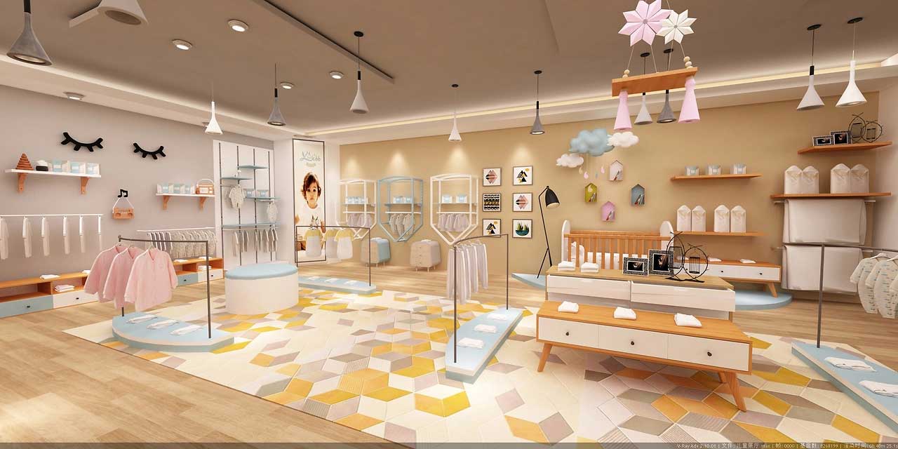 65平米童裝專賣店裝修設(shè)計(jì)效果圖
