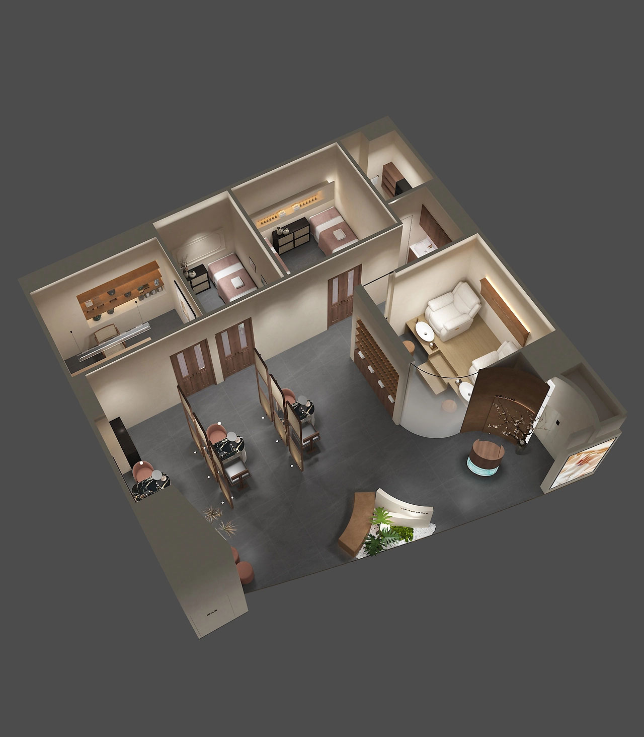 85平米美甲美睫店裝修設(shè)計效果圖