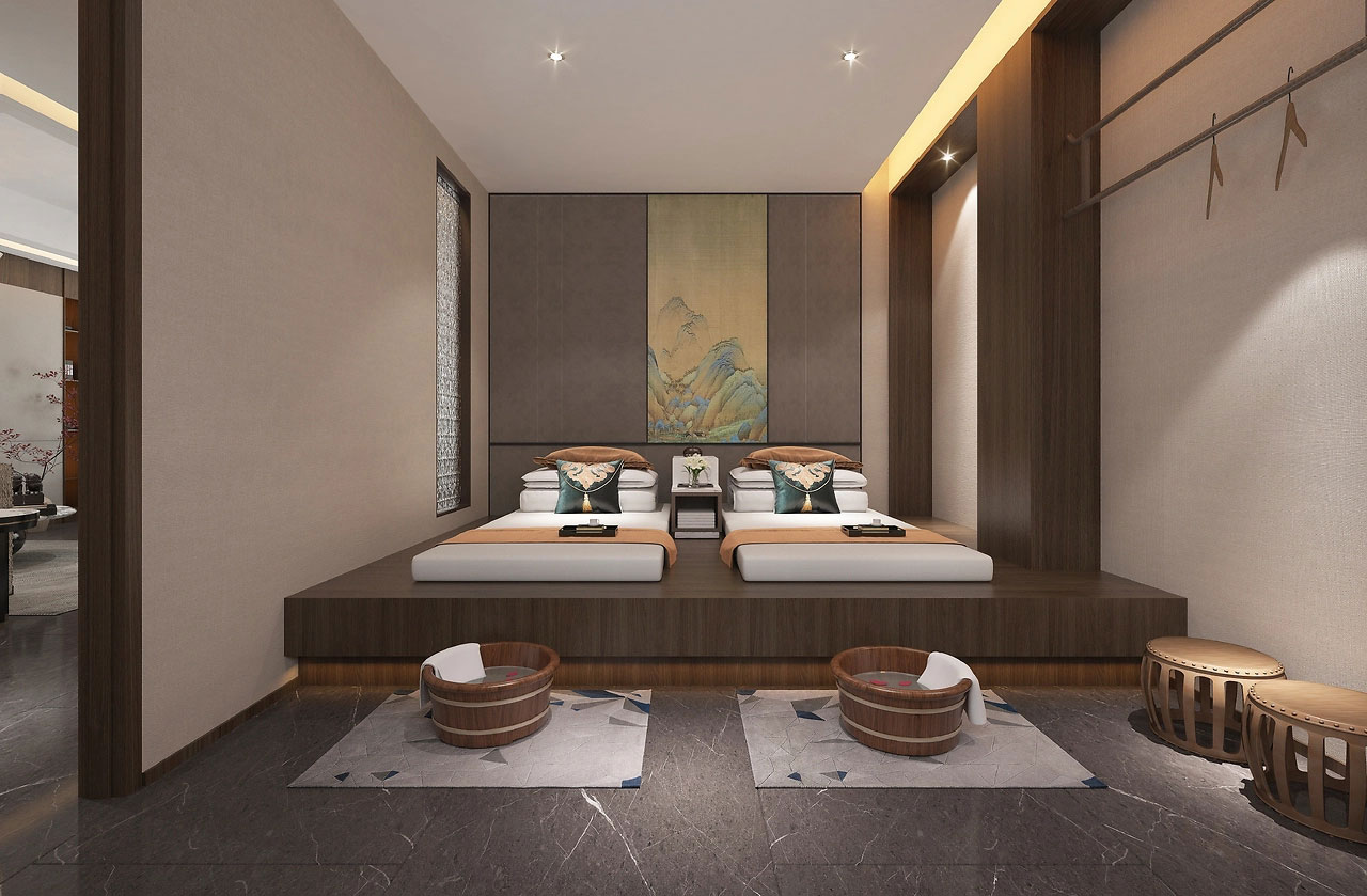 391平米鄭州足浴店設(shè)計裝修效果圖