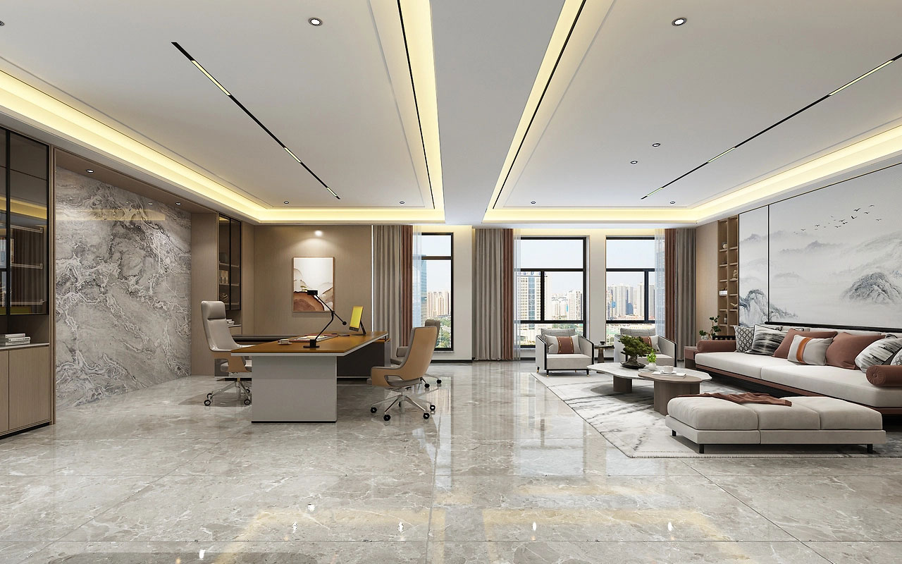 154平米董事長(zhǎng)辦公室裝修設(shè)計(jì)效果圖