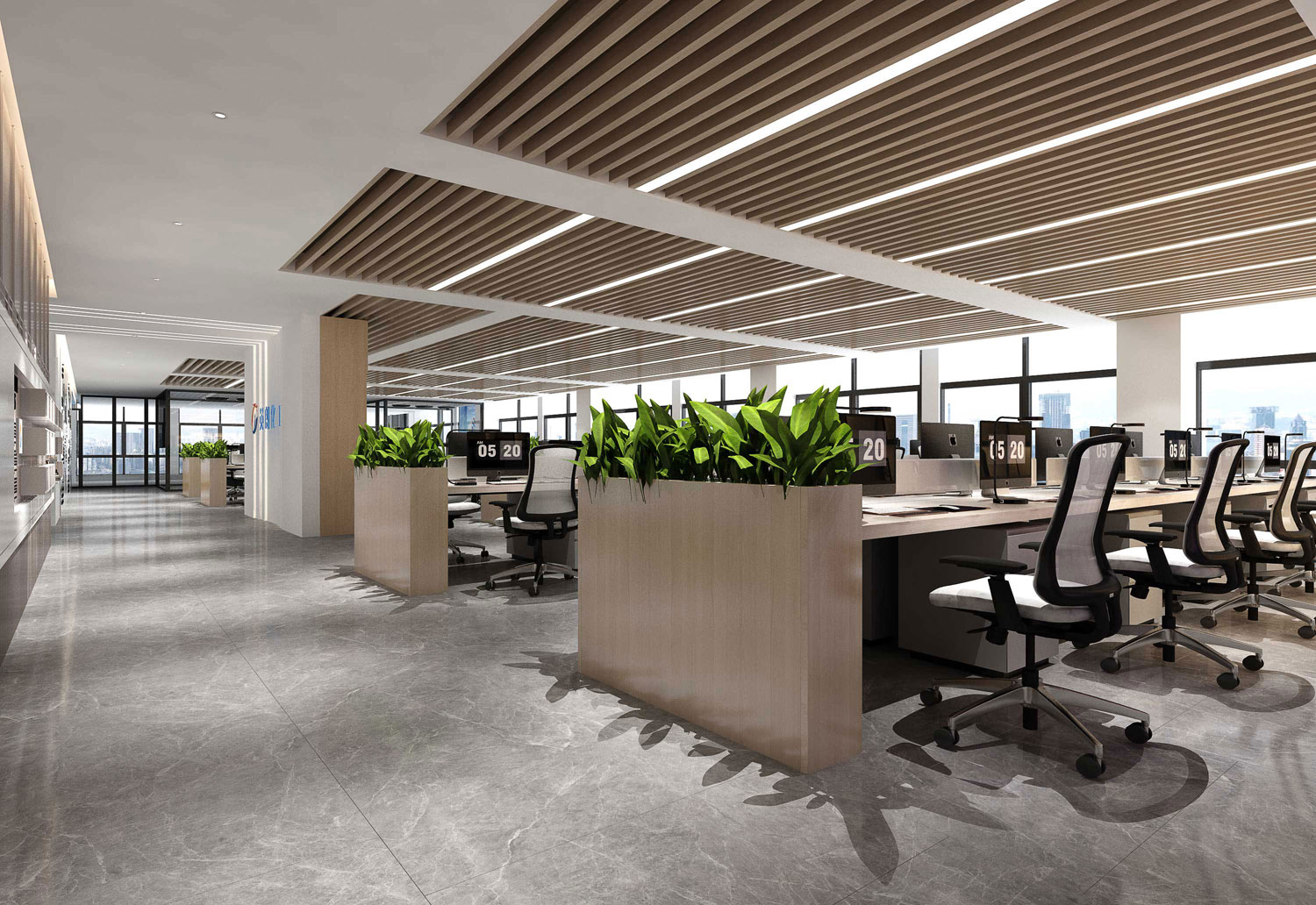 435平米鄭州辦公室裝修設(shè)計(jì)效果圖