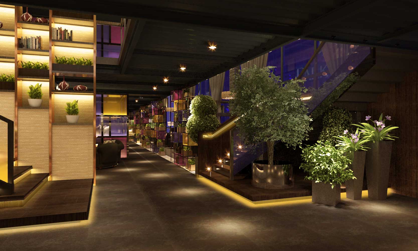 300平米鄭州咖啡館裝修設計效果圖