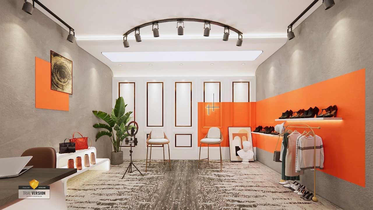 30平米鄭州服飾直播間設(shè)計(jì)效果圖