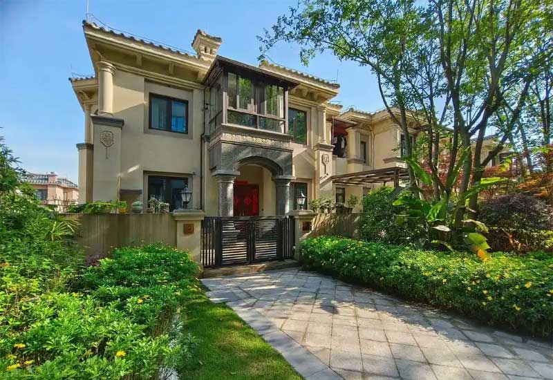 鄭州別墅設計:聯排別墅的庭院與室內融合設計