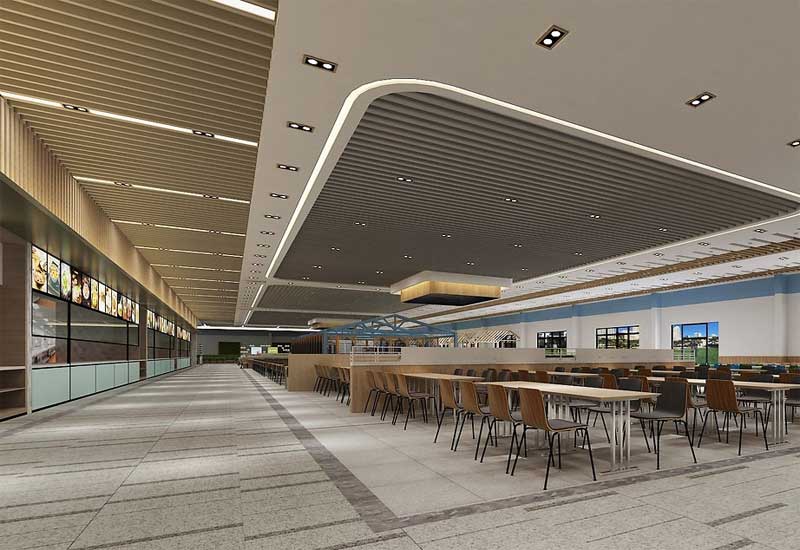 鄭州學校食堂裝修工期安排：食堂不同餐區的施工順序