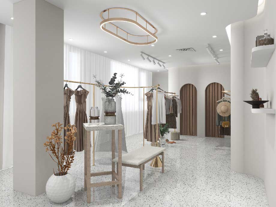 115㎡現(xiàn)代簡約服裝店設(shè)計裝修
