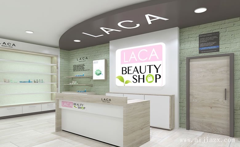 白色簡(jiǎn)約化妝品專(zhuān)賣(mài)店鋪裝修效果圖