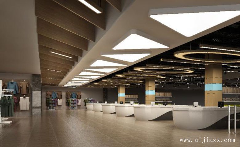 創(chuàng)意個性的商場收銀區(qū)裝修效果圖