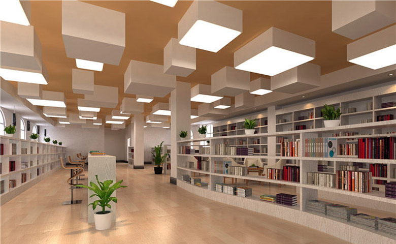 鄭州簡(jiǎn)約風(fēng)格圖書館裝修設(shè)計(jì)效果圖