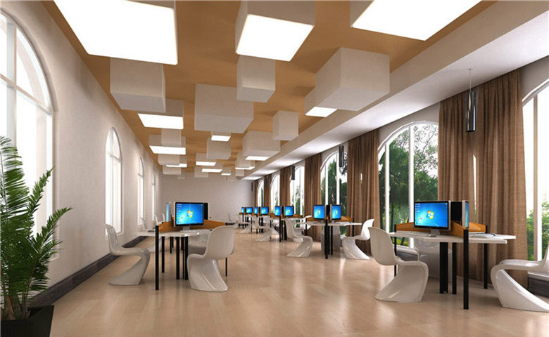 鄭州簡(jiǎn)約風(fēng)格圖書館裝修設(shè)計(jì)效果圖